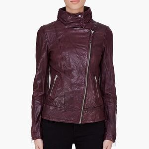 Mackage Burgundy Leather Jacket